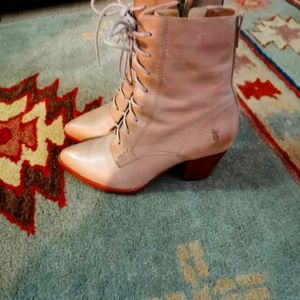 Frye lace up booties